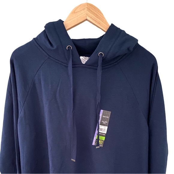Athletic Works Athleisure Navy Soft Fleece Hoodie NWT Size XXL - Picture 3 of 10